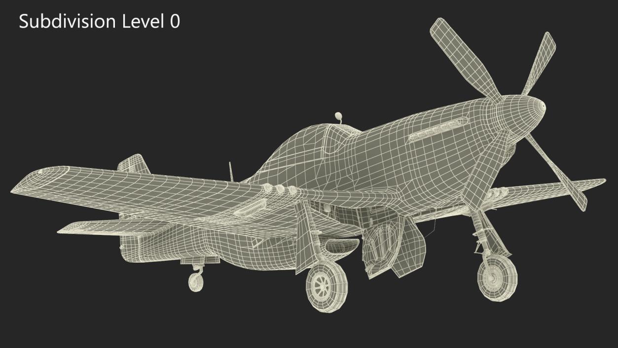 North American P-51 3D model