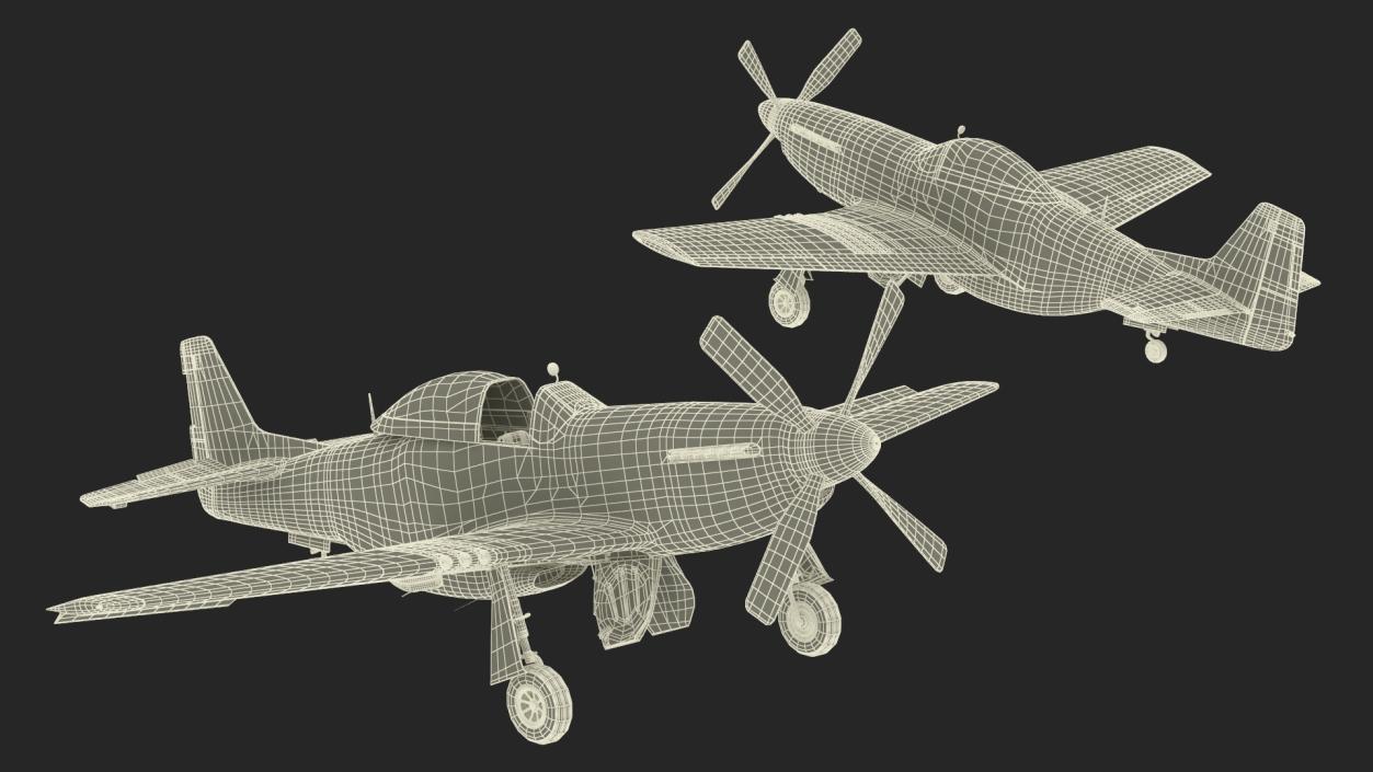 North American P-51 3D model