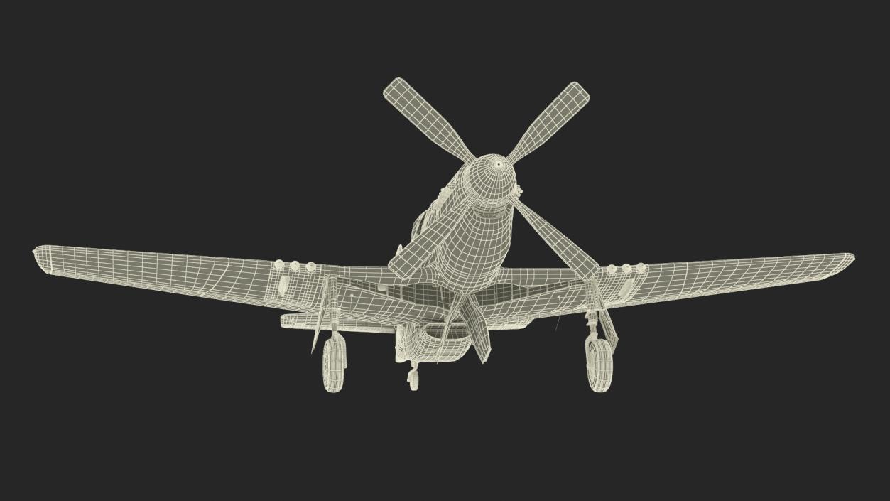 North American P-51 3D model