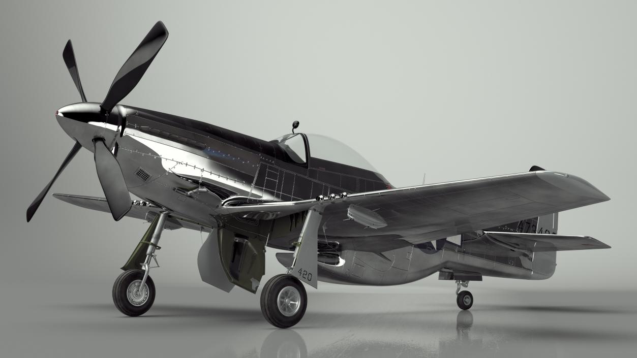 North American P-51 3D model