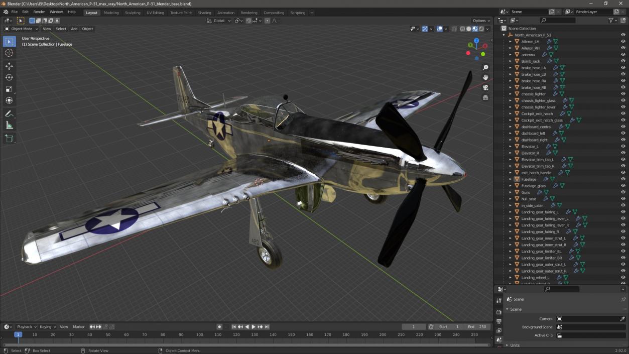 North American P-51 3D model