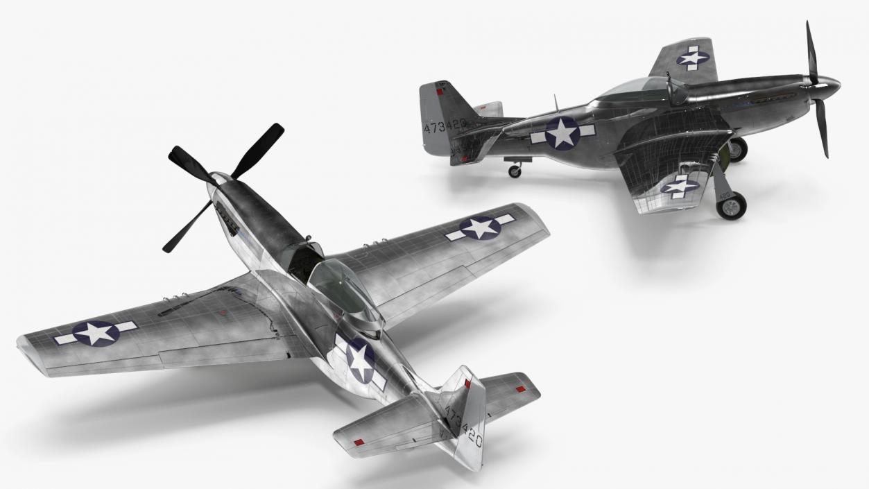 North American P-51 3D model