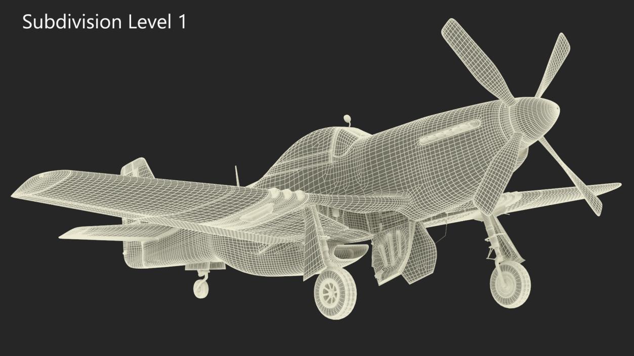 North American P-51 3D model