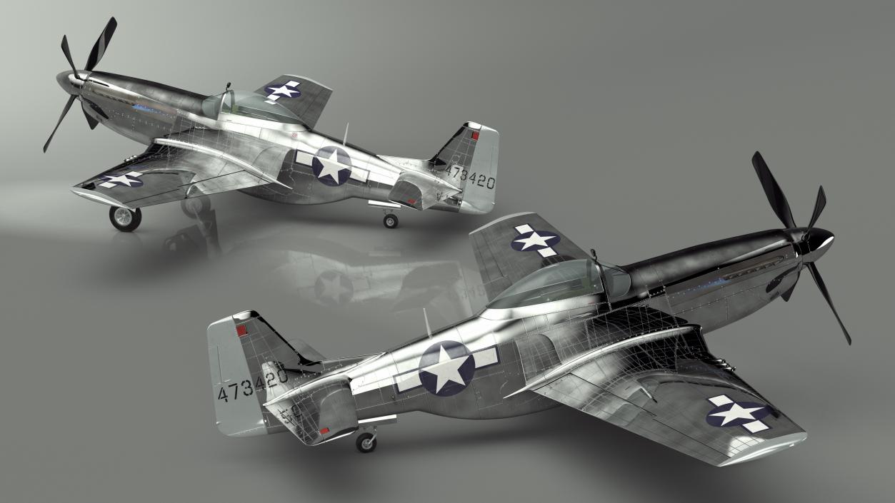 North American P-51 3D model