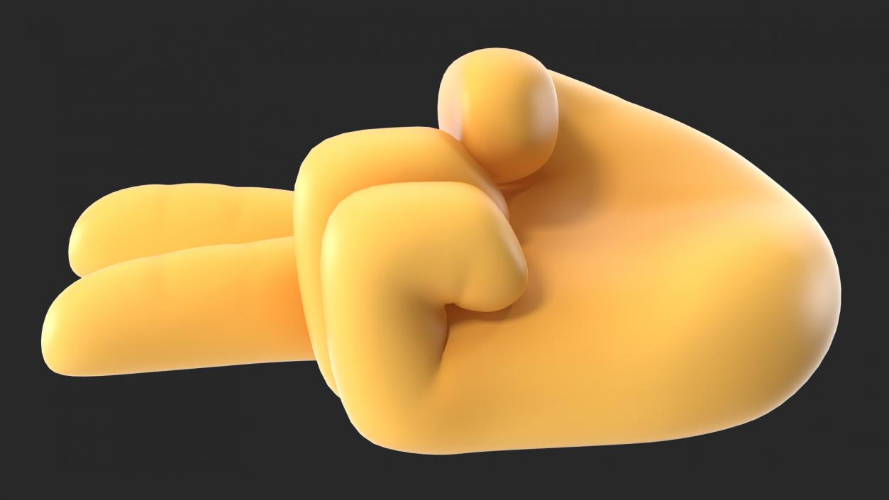 3D Victory Hand Sign Emoji model