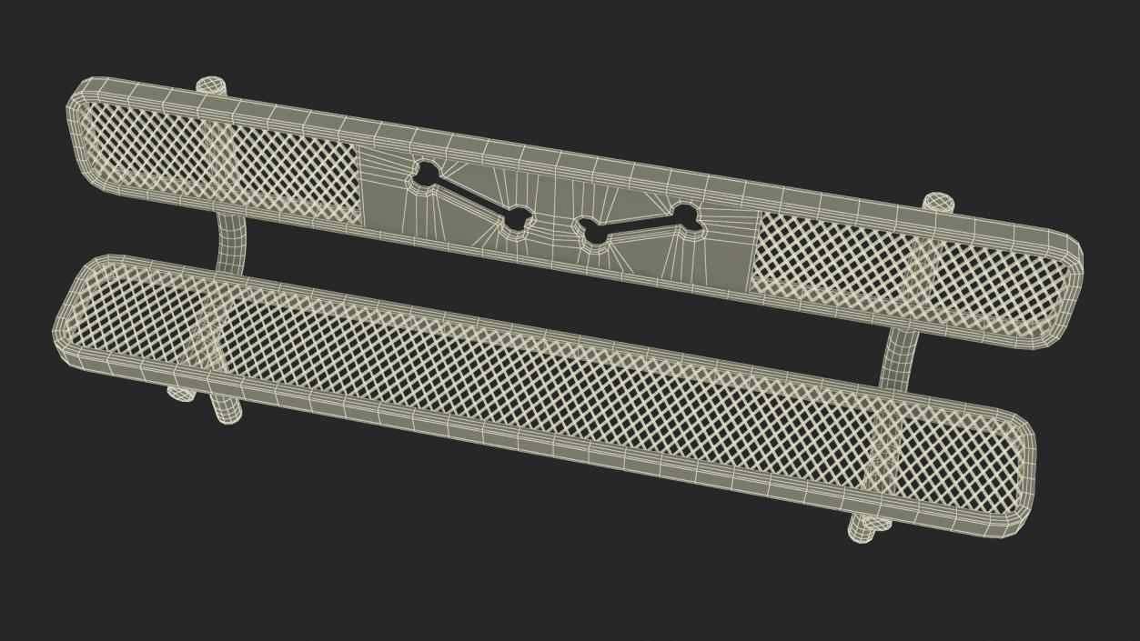 Black Bench for Dog Park 3D model