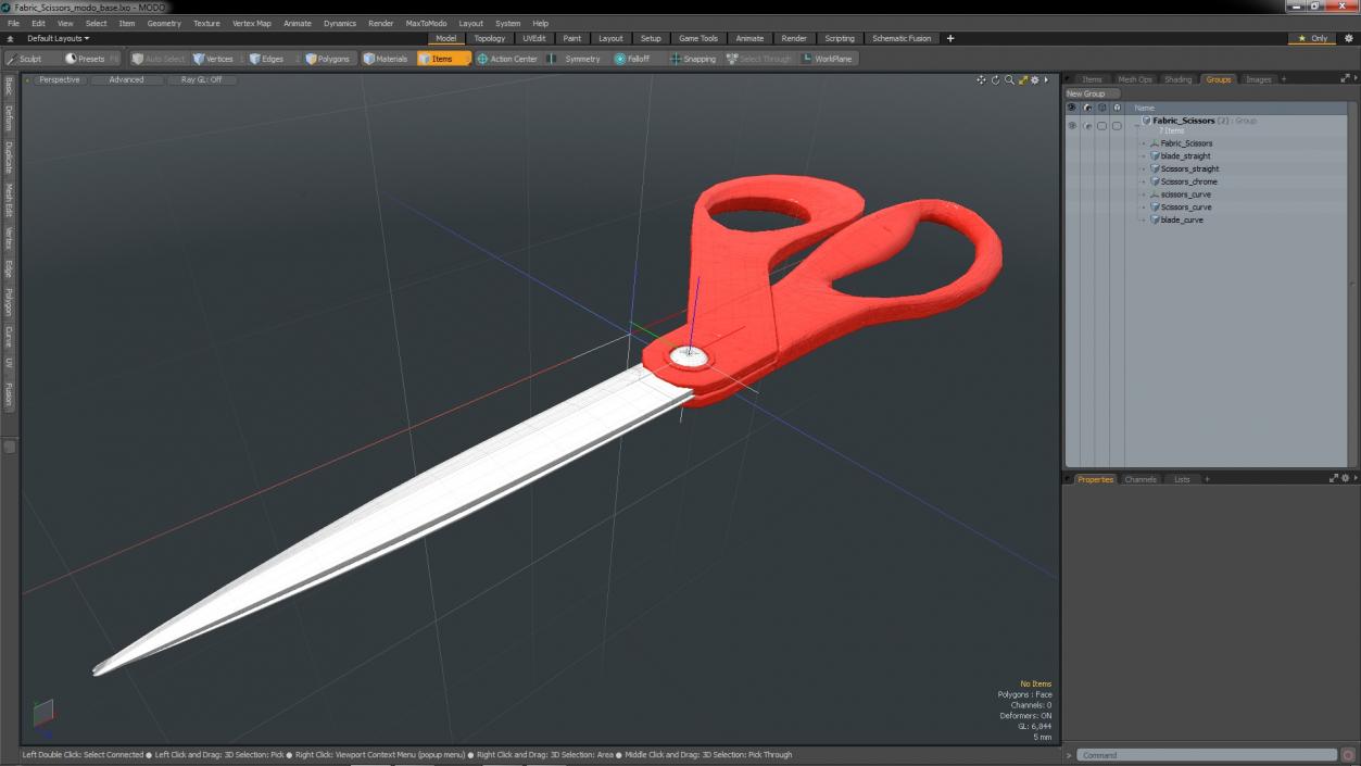 3D model Fabric Scissors