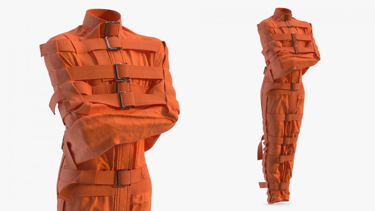 Straitjacket Restraint Apparel Orange 3D