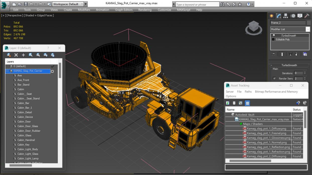 KAMAG Slag Pot Carrier 3D