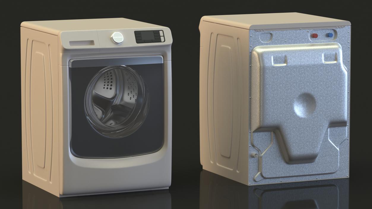 3D Washing Machine Beige