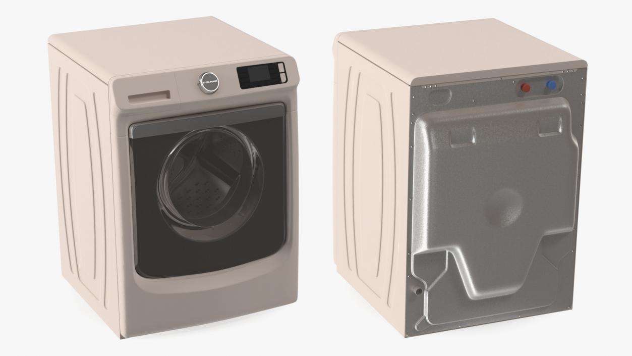 3D Washing Machine Beige