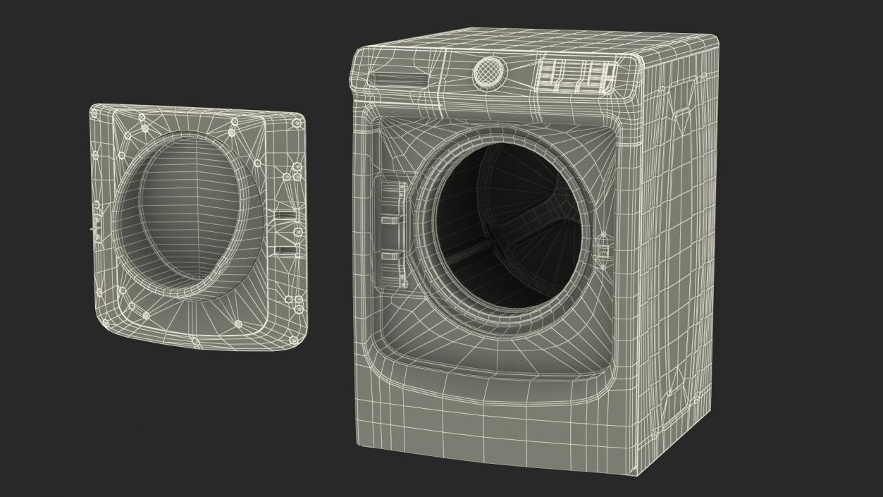 3D Washing Machine Beige