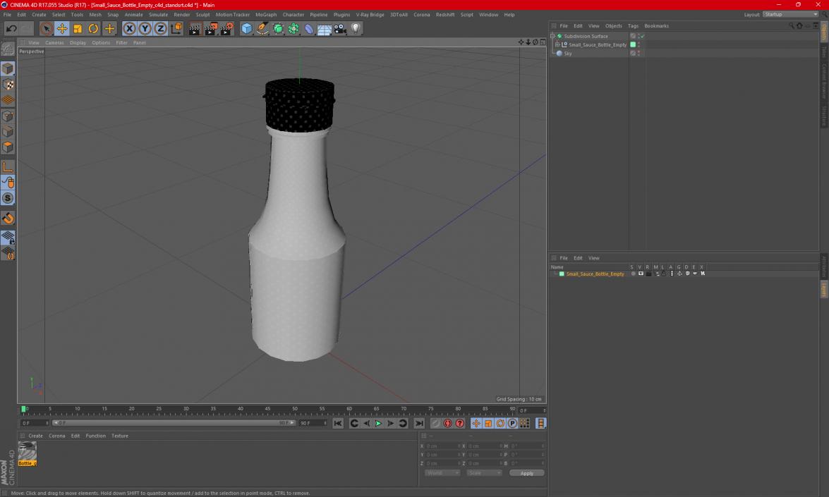 Small Sauce Bottle Empty 3D model