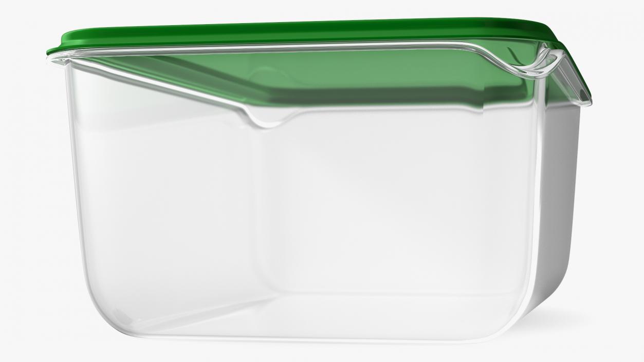 Rectangular Polypropylene Food Container with Lid 3D model