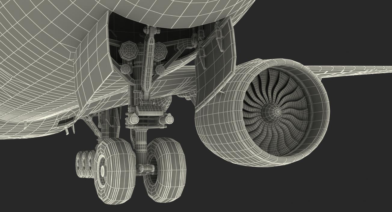 3D model Boeing 777-200 Singapore Airlines Rigged