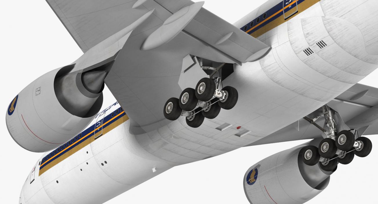 3D model Boeing 777-200 Singapore Airlines Rigged