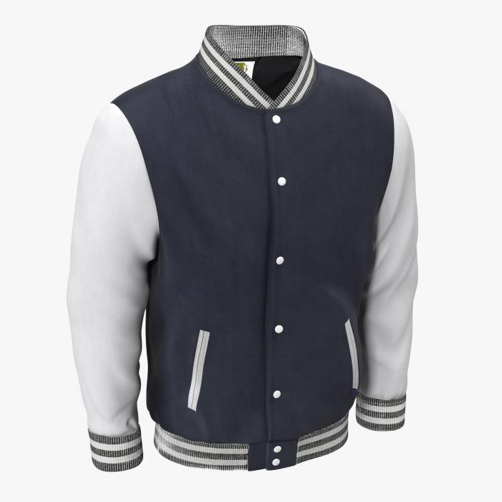 3D model Blue Baseball Jacket