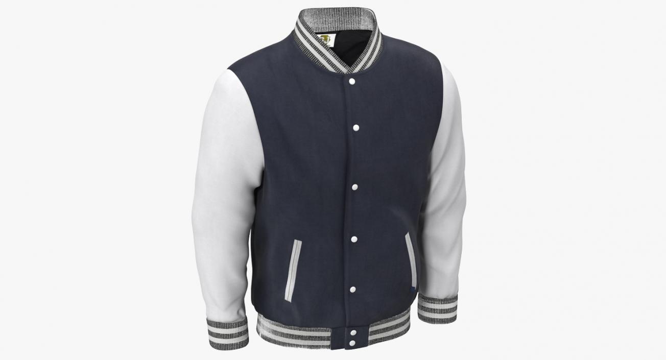 3D model Blue Baseball Jacket