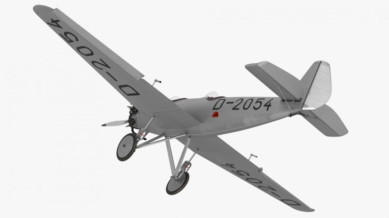 3D model A-50 Junior Junkers Airplane Rigged