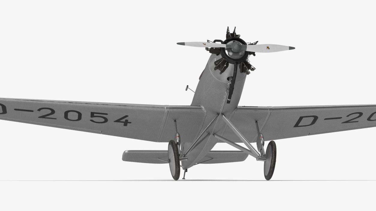 3D model A-50 Junior Junkers Airplane Rigged