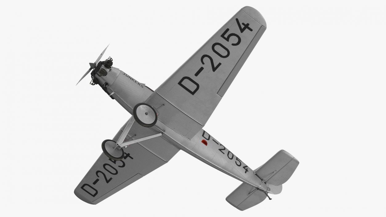 3D model A-50 Junior Junkers Airplane Rigged