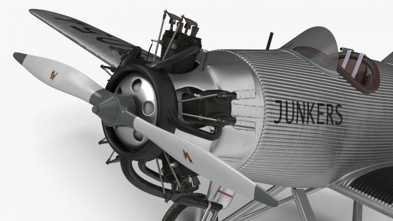 3D model A-50 Junior Junkers Airplane Rigged