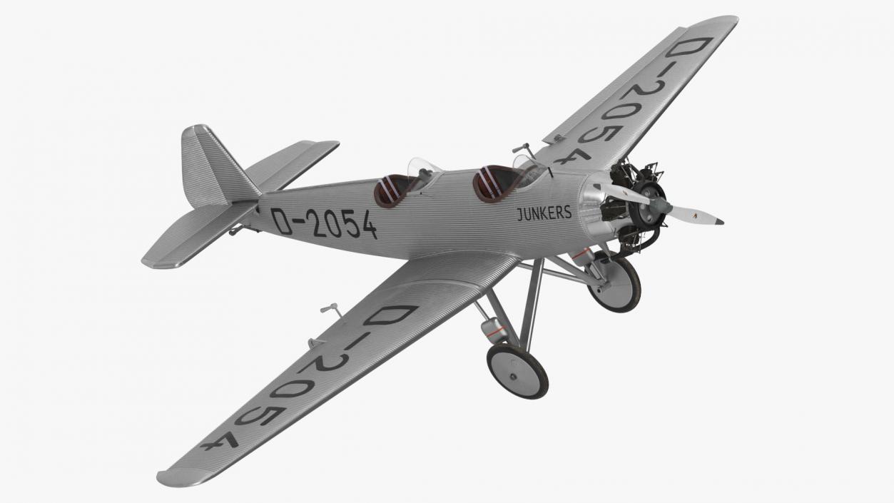 3D model A-50 Junior Junkers Airplane Rigged