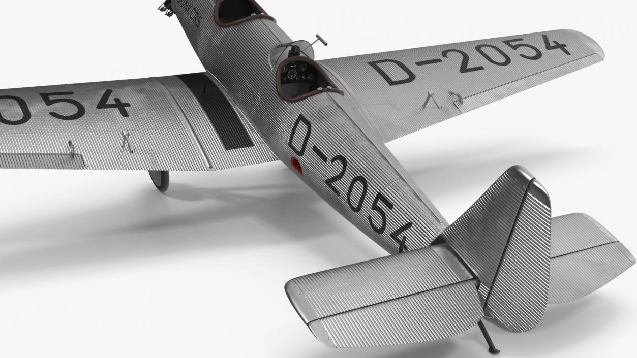 3D model A-50 Junior Junkers Airplane Rigged