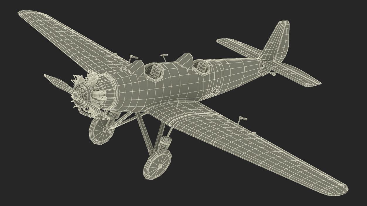 3D model A-50 Junior Junkers Airplane Rigged