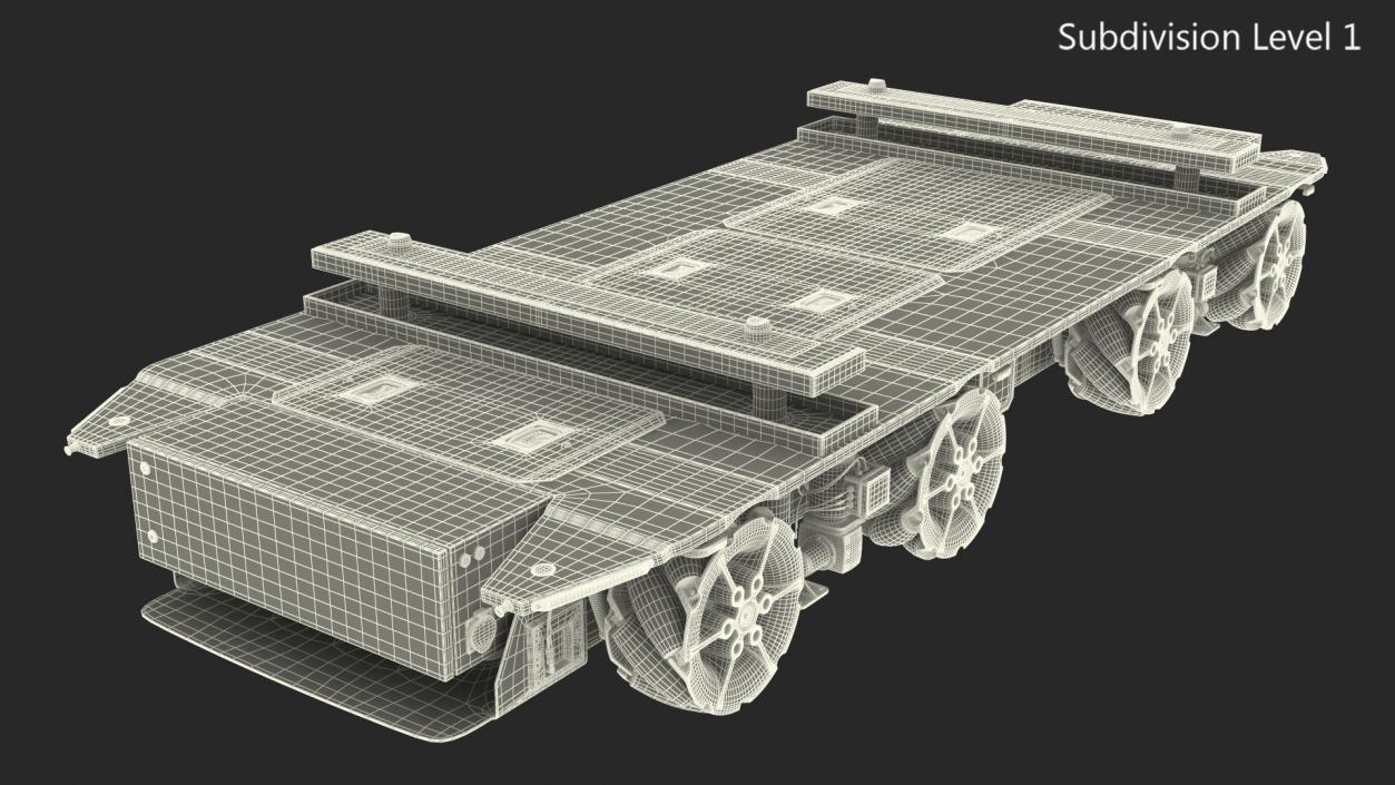 Dirty Omnimove Platform KUKA White 3D model