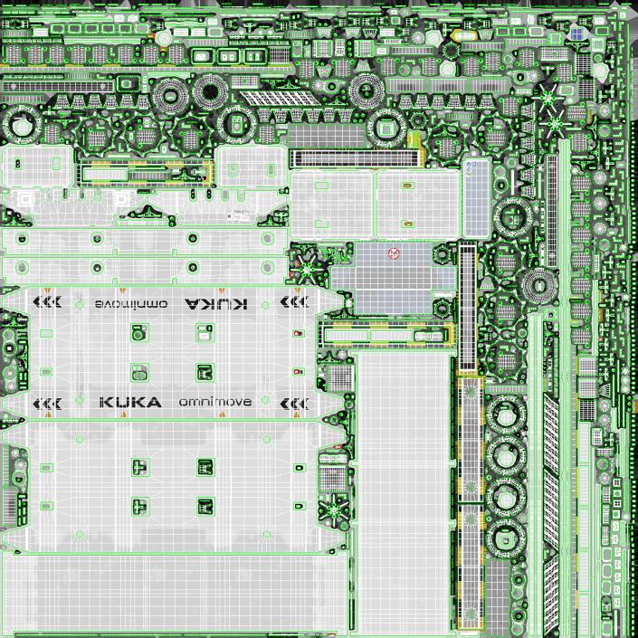 Dirty Omnimove Platform KUKA White 3D model