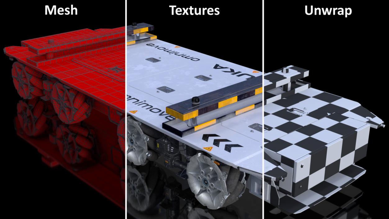 Dirty Omnimove Platform KUKA White 3D model