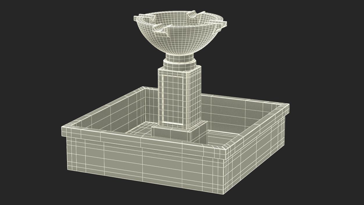 3D Empty Garden Fountains Collection model