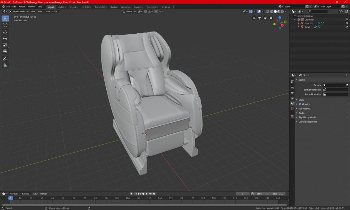 3D Massage Chair model