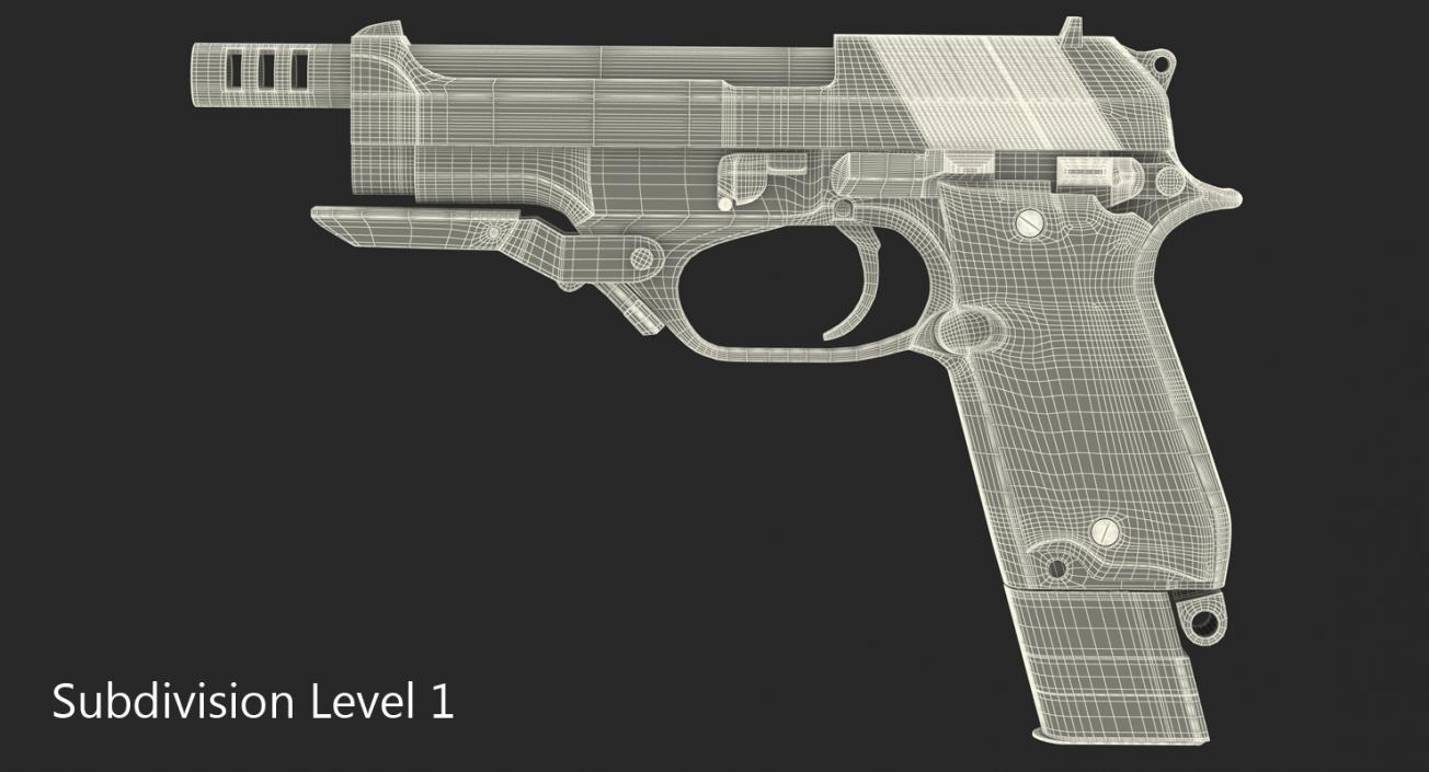 3D Machine Pistol Beretta 93R