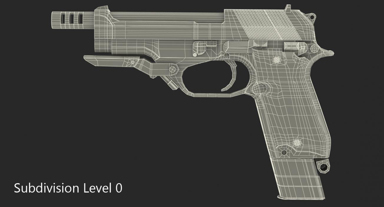 3D Machine Pistol Beretta 93R