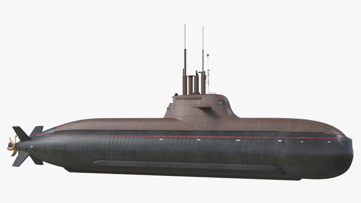 3D model German Submarine HDW Class 212A Dry