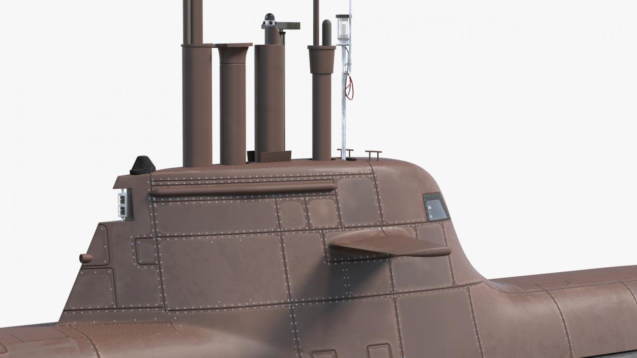 3D model German Submarine HDW Class 212A Dry