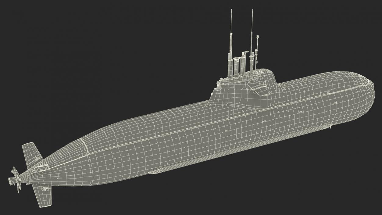 3D model German Submarine HDW Class 212A Dry