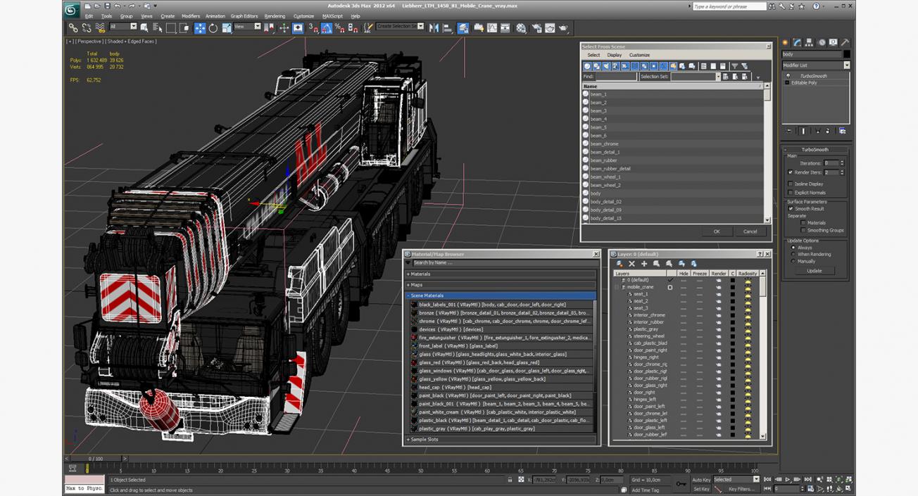 3D Liebherr LTM 1450 81 Mobile Crane model