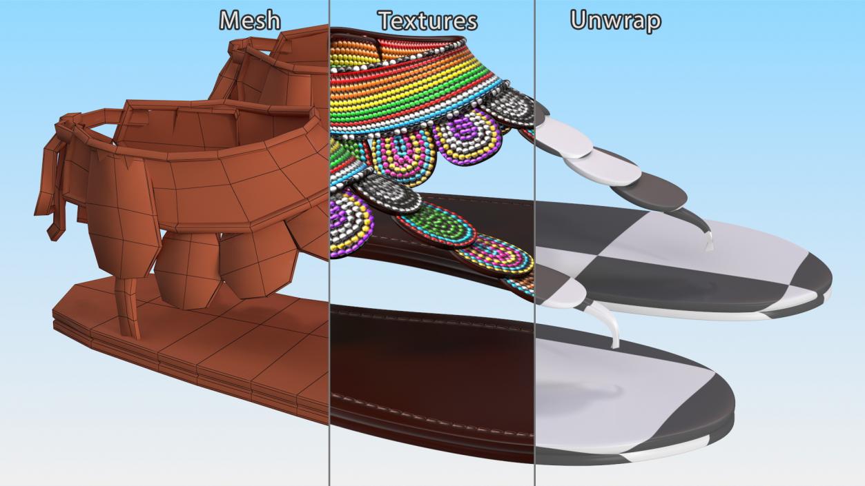 3D African Fashion Accessories Collection model