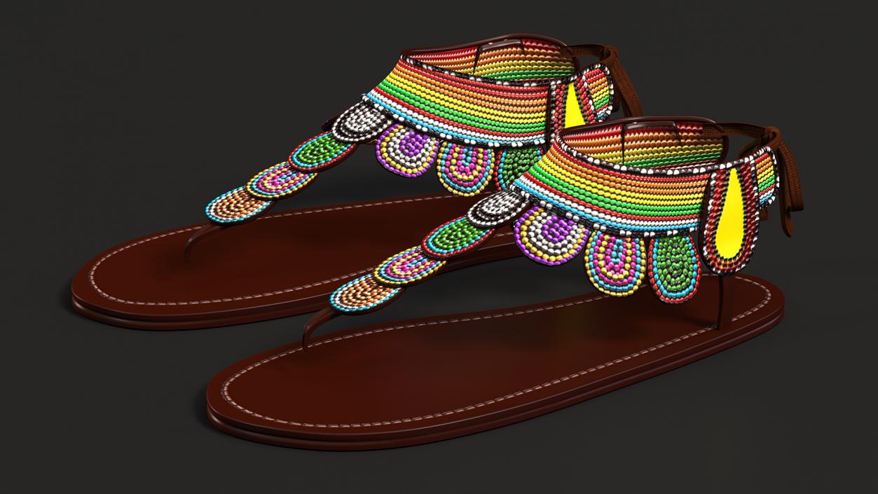 3D African Fashion Accessories Collection model