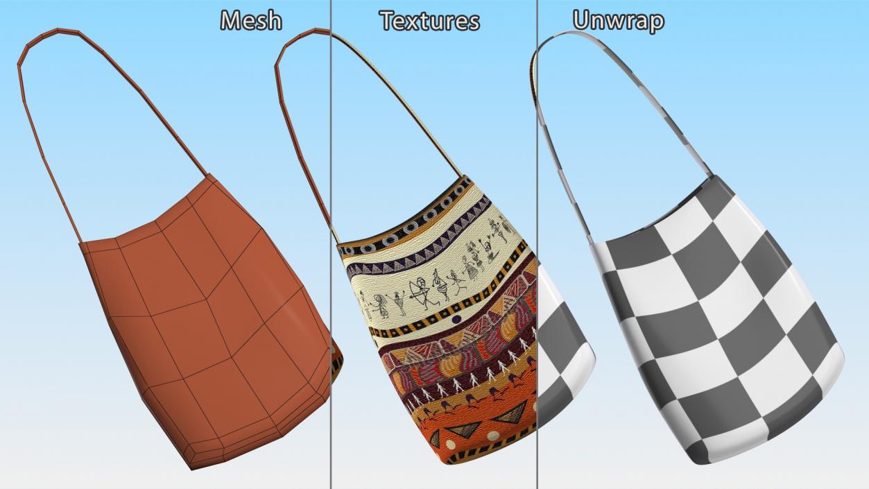 3D African Fashion Accessories Collection model