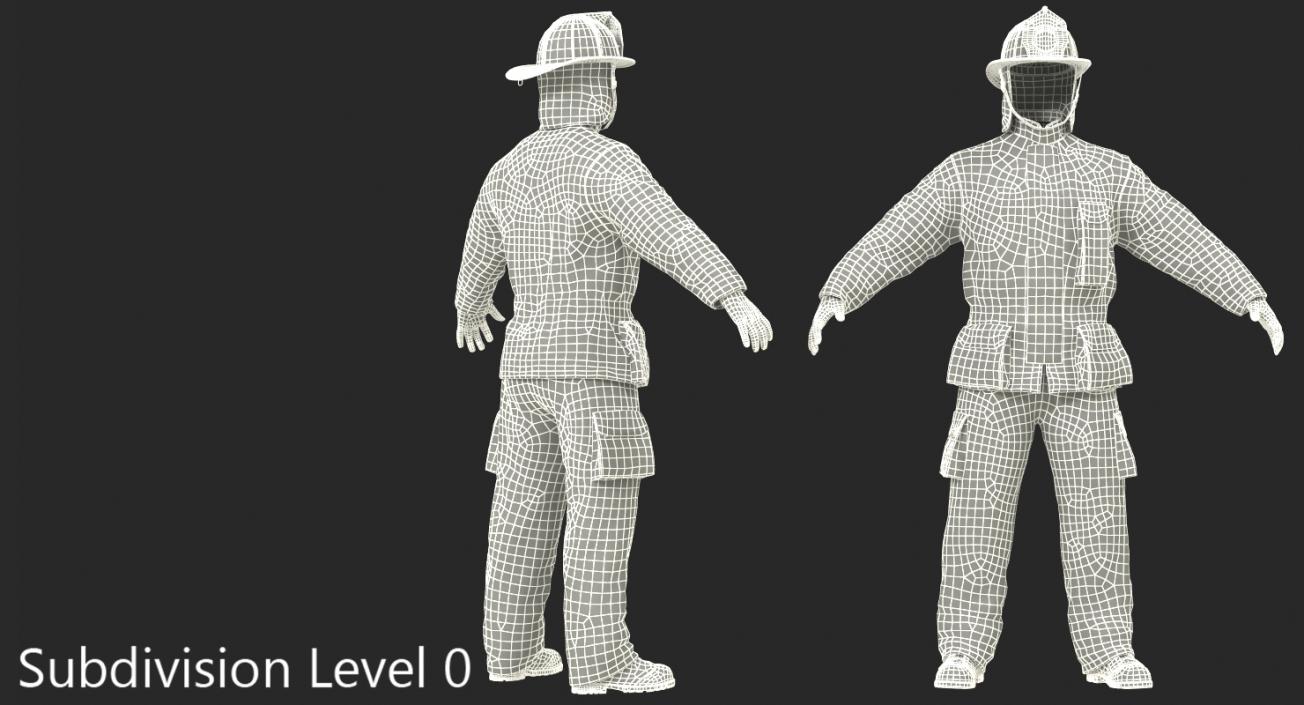 US Firefighter Uniform 3D