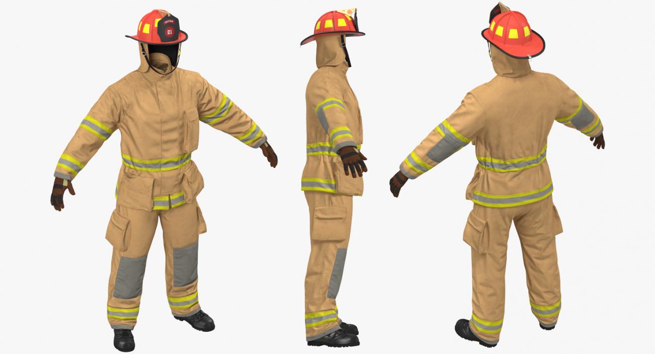 US Firefighter Uniform 3D