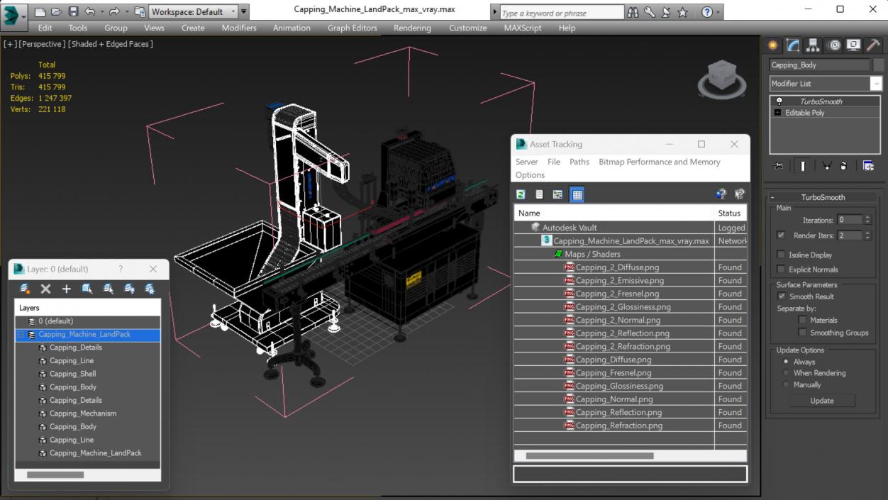 Capping Machine LandPack 3D model