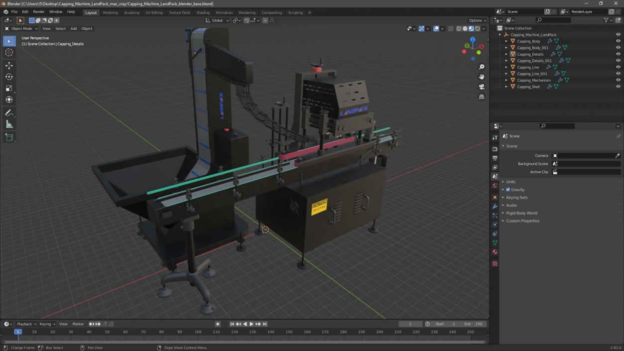 Capping Machine LandPack 3D model