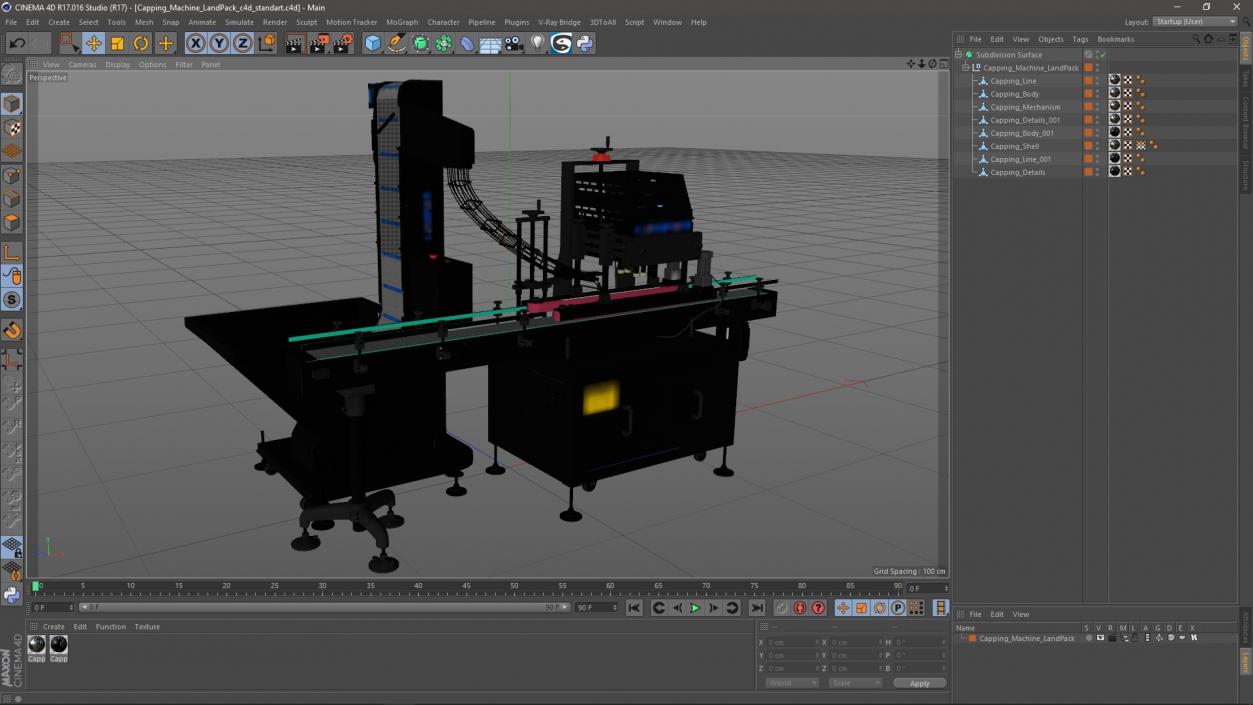 Capping Machine LandPack 3D model