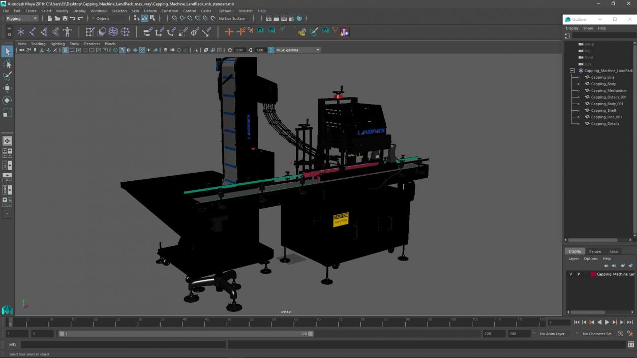 Capping Machine LandPack 3D model