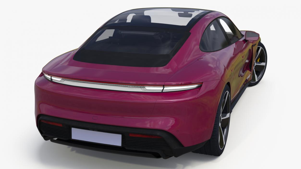 3D model Electric Sports Car Sedan Magenta Rigged